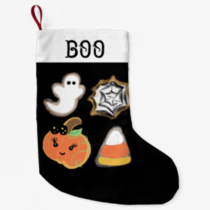 Halloween Stocking Pumpkin Ghost Cookie Treats