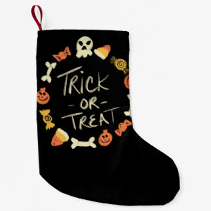 Halloween Stocking   Spooky Trick or Treat Wreath