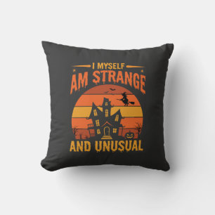 Halloween Strange and Unusual Haunted House Graphi Cushion