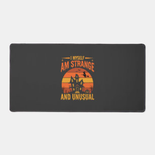 Halloween Strange and Unusual Haunted House Graphi Desk Mat
