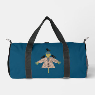 Halloween Straw Scarecrow and Ravens Duffle Bag