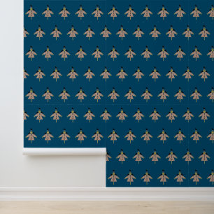 Halloween Straw Scarecrow and Ravens Patterned Wallpaper