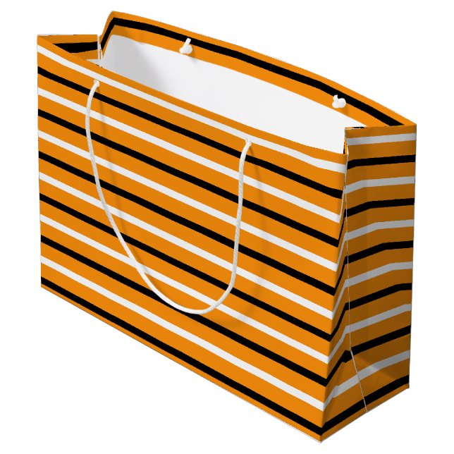 Halloween Stripe 3 Large Gift Bag (Back Angled)