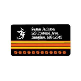 Halloween Stripe Label