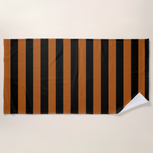 Halloween Stripes Beach Towel