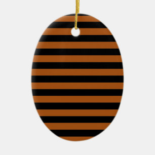 Halloween Stripes Ceramic Ornament