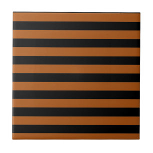 Halloween Stripes Ceramic Tile