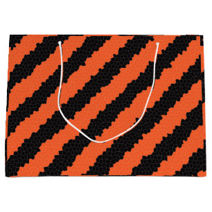 halloween stripes gift bag
