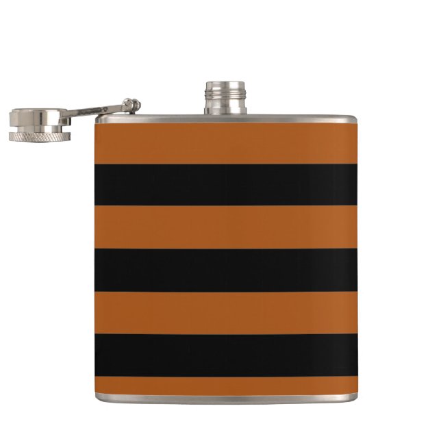 Halloween Stripes Hip Flask (Opened)