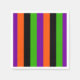 Halloween Stripes in Classic Colours Napkin
