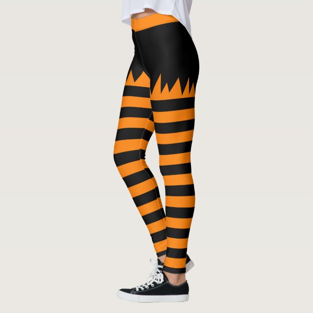Halloween Stripes Leggings (Left)