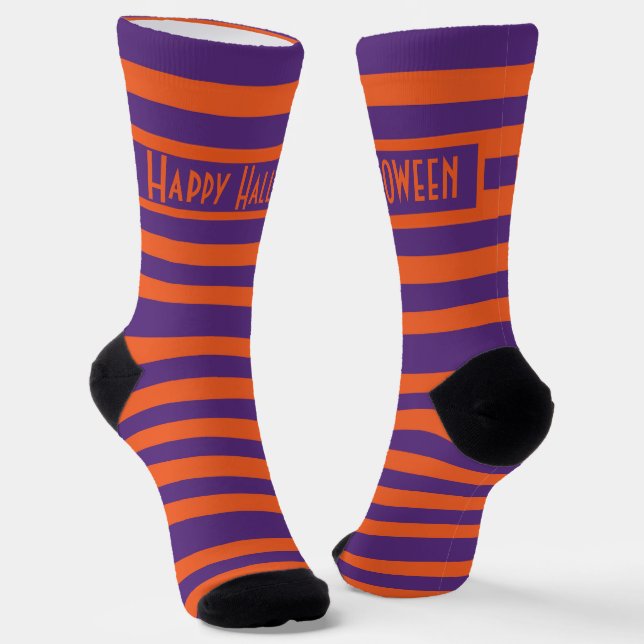 Halloween Stripes Socks (Angled)