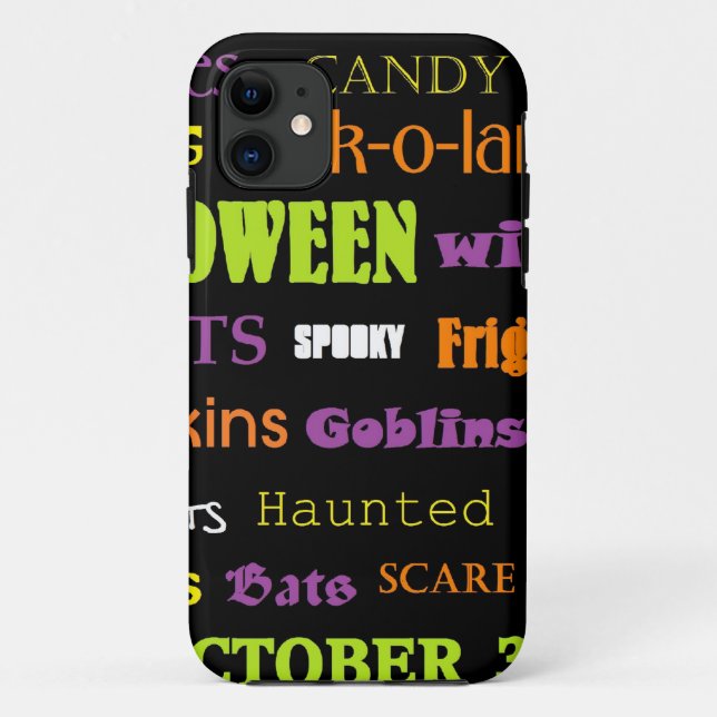 Halloween Subway Art Words Case-Mate iPhone Case (Back)