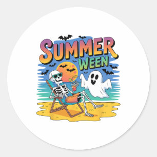 Halloween Summer Classic Round Sticker