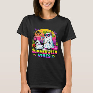 Halloween Summerweens Funny Ghosts Walking Dog T-Shirt