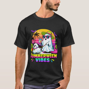 Halloween Summerweens Funny Ghosts Walking Dog T-Shirt