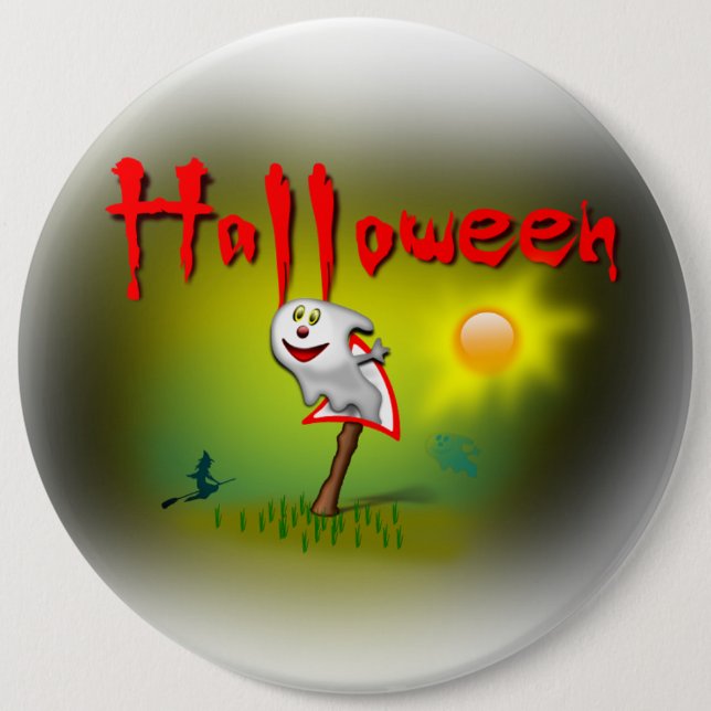 Halloween Sunshine Ghost - 6 Cm Round Badge (Front)