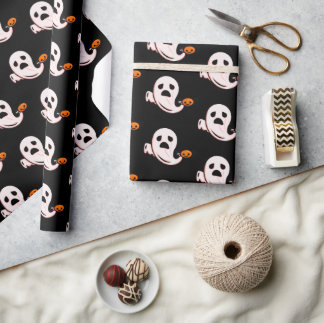 Halloween Super Ghost Wrapping paper