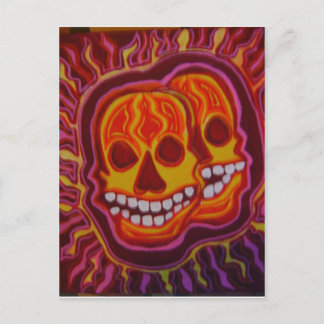 Halloween Super Skulls Postcard