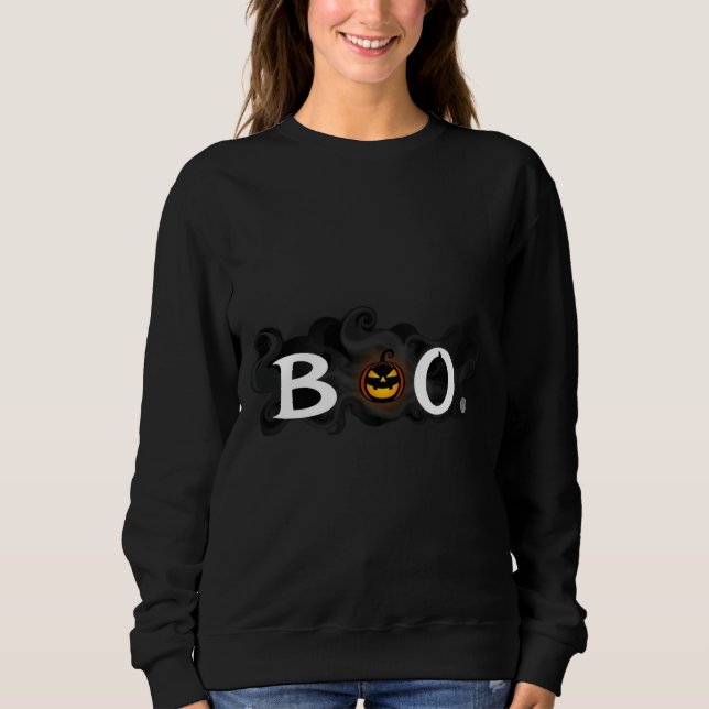 Halloween Sweatshirts – “BOO” Unique Print (Front)