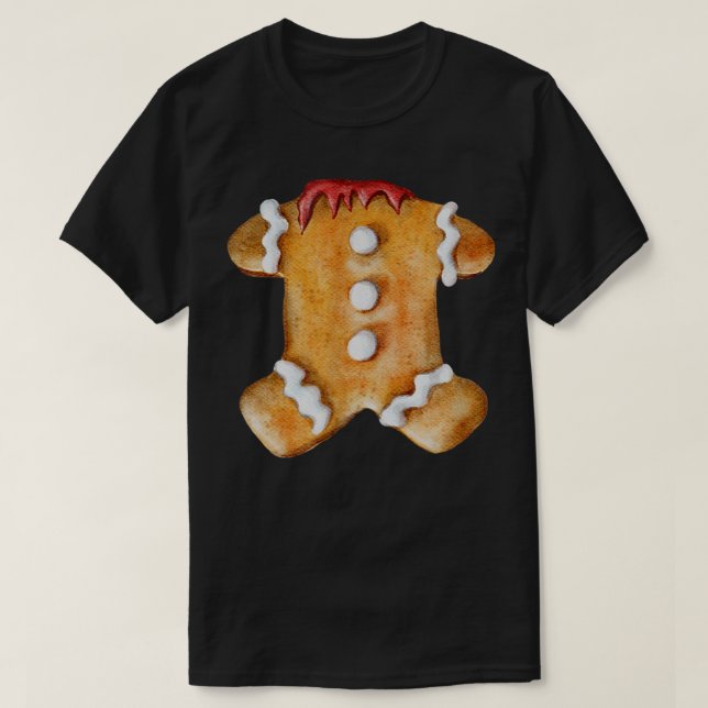 Halloween Sweets Nr. 5 Headless Gingerbread Man T-Shirt (Design Front)