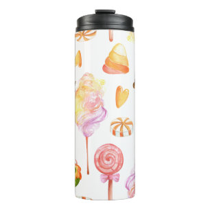 Halloween sweets seamless pattern thermal tumbler