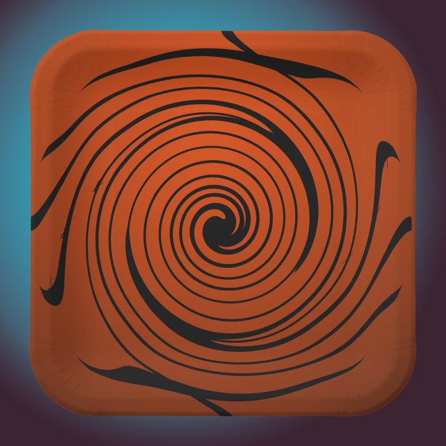 Halloween Swirl Paper Plates (Creator Uploaded)