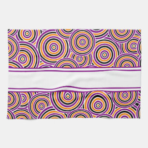 Halloween Swirls Tea Towel