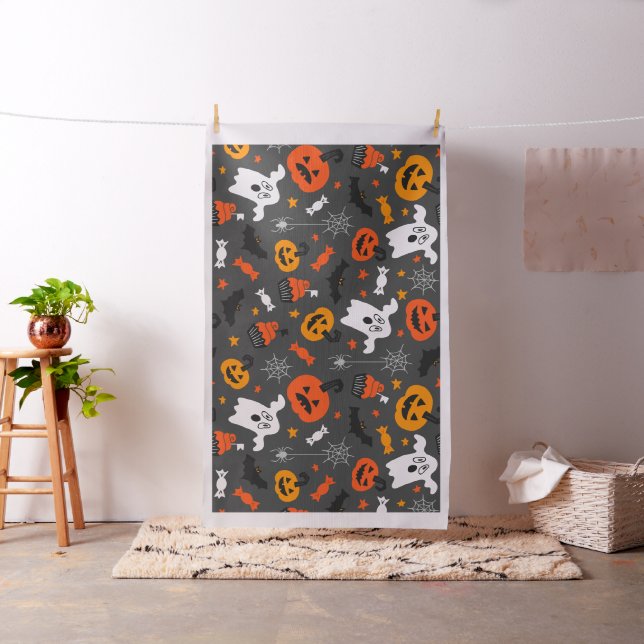Halloween symbols pattern fabric (In Situ)