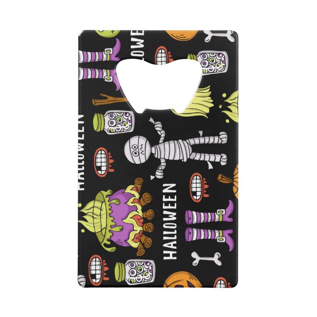 Halloween symbols, vintage seamless theme (Front)