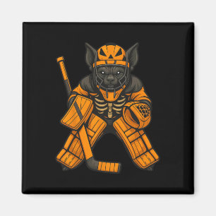 Halloween T Hockey Goalie Pumpkin Costume Men Boys Magnet