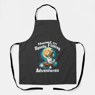 Halloween T Hooked on Spooky Fishing Apron