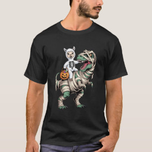Halloween T-Rex Dinosaur Alpaca Mummy Tyrannosauru T-Shirt