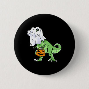 Halloween T Rex Dinosaur Ghost Trick Or Treat For 6 Cm Round Badge