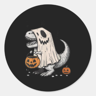 Halloween T-rex Dinosaur Sokysaurus Rex Boys Kids  Classic Round Sticker