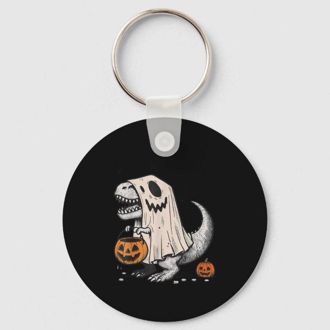 Halloween T-rex Dinosaur Sokysaurus Rex Boys Kids  Key Ring (Front)