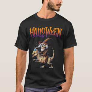 Halloween T-rex Skeleton Ride  T-Shirt