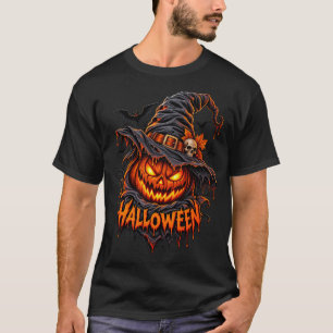 Halloween T-Shirt Back Design Spooky Season Tric