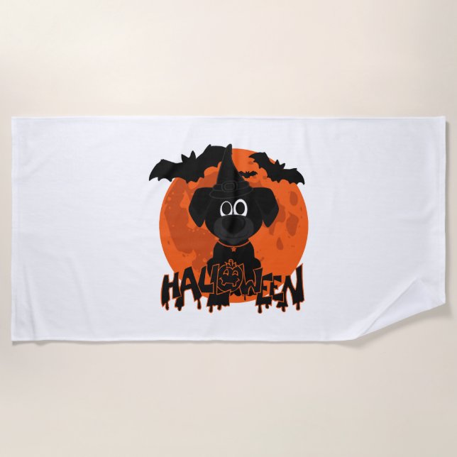 Halloween t-shirt dogs beach towel (Front)