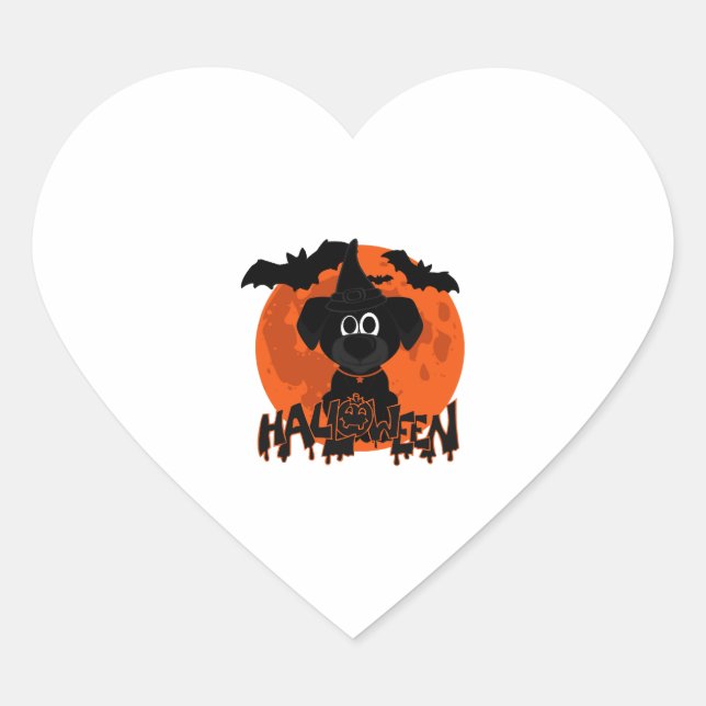 Halloween t-shirt dogs heart sticker (Front)