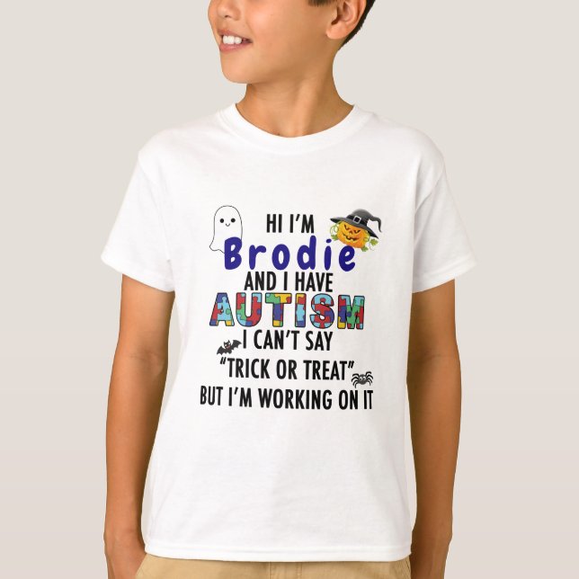 Halloween T-Shirt for Autism / ASD / Nonverbal (Front)
