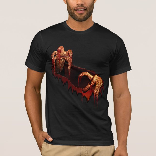 Halloween T-shirt Horror Zombie Undead Tee Shirt (Front)