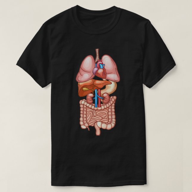 Halloween T Shirt Internal Organ Diagram Anatomy20 (Design Front)