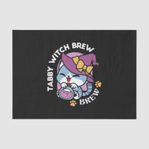 Halloween Tabby Cat – Witch Hat & Potion Art Tissue Paper