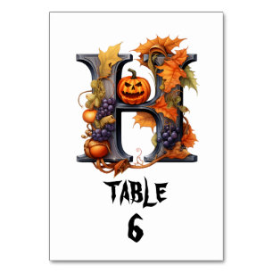 Halloween Table Number