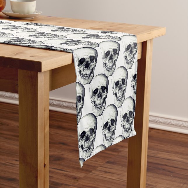 Halloween Table Runner-Skulls Medium Table Runner (In Situ)