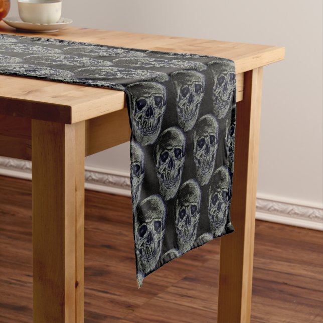 Halloween Table Runner-Skulls Medium Table Runner (In Situ)