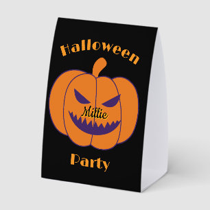 Halloween Table Tent Paper Sign