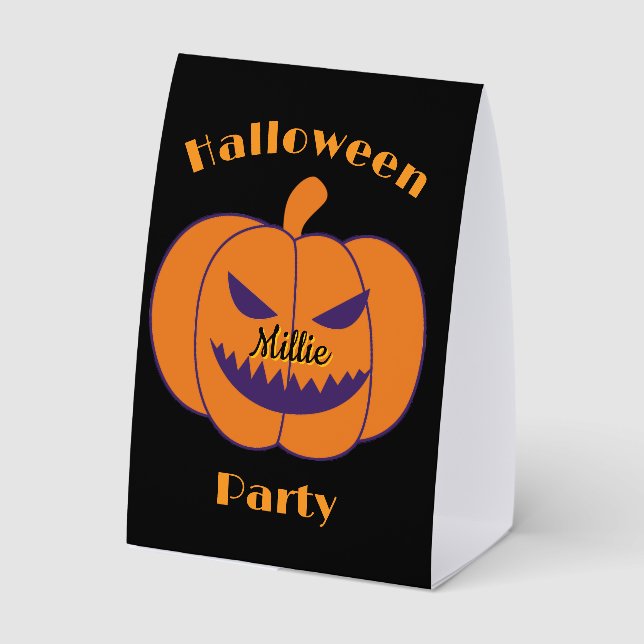 Halloween Table Tent Paper Sign (Back)