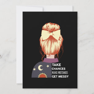 Halloween Take Chances Make Mistakes Birthday Invitation